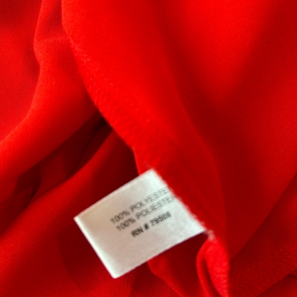Violet & Claire Vibrant Red Sleeveless Blouse - Picture 3 of 5